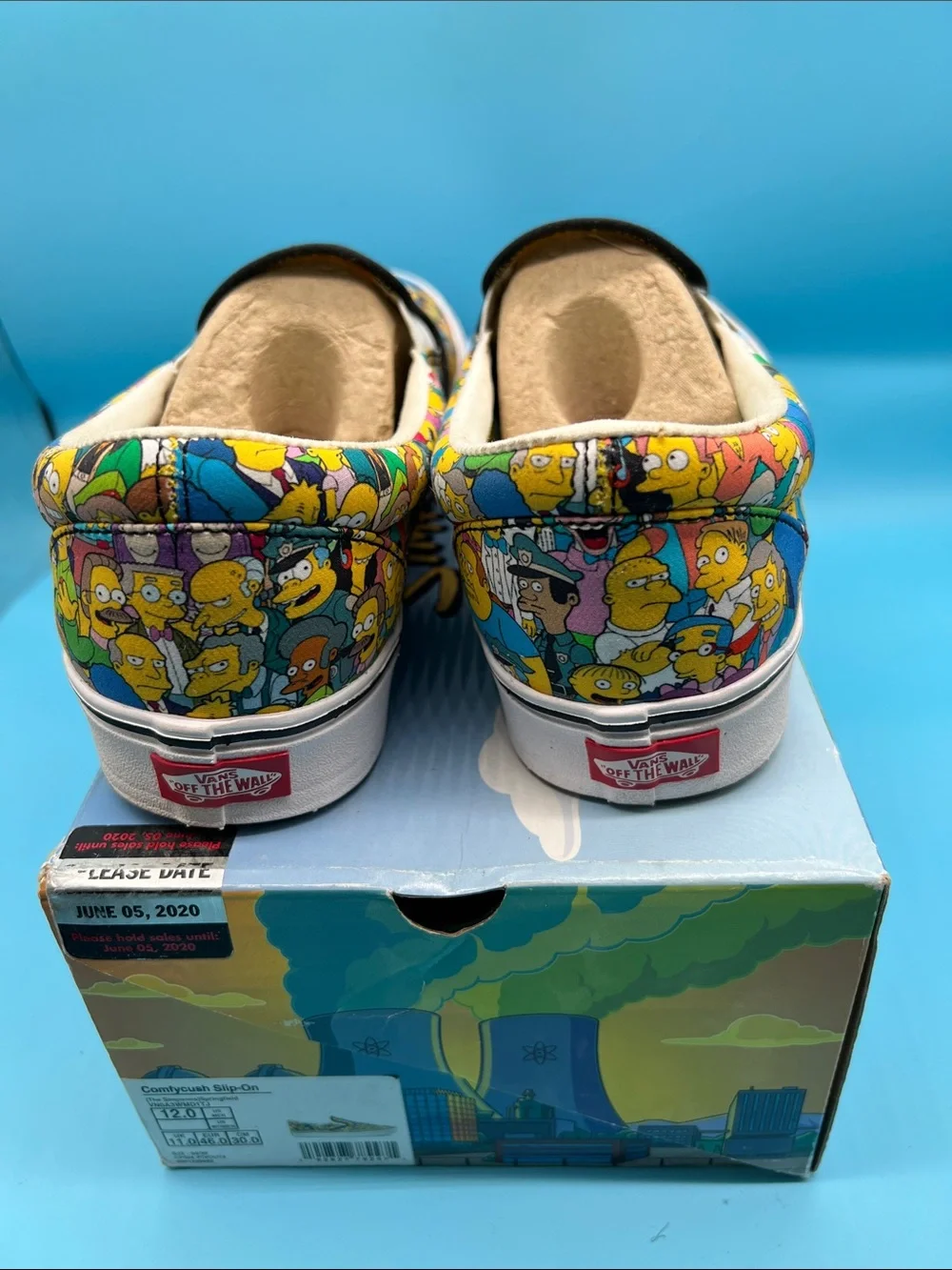 Rare Vans The Simpsons Slip-On Shoes Men’s 12 Comfycush used once